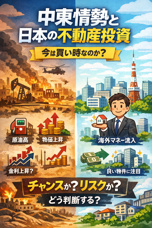 中東情勢と日本の不動産投資｜今は買い時なのかをわかりやすく解説の画像