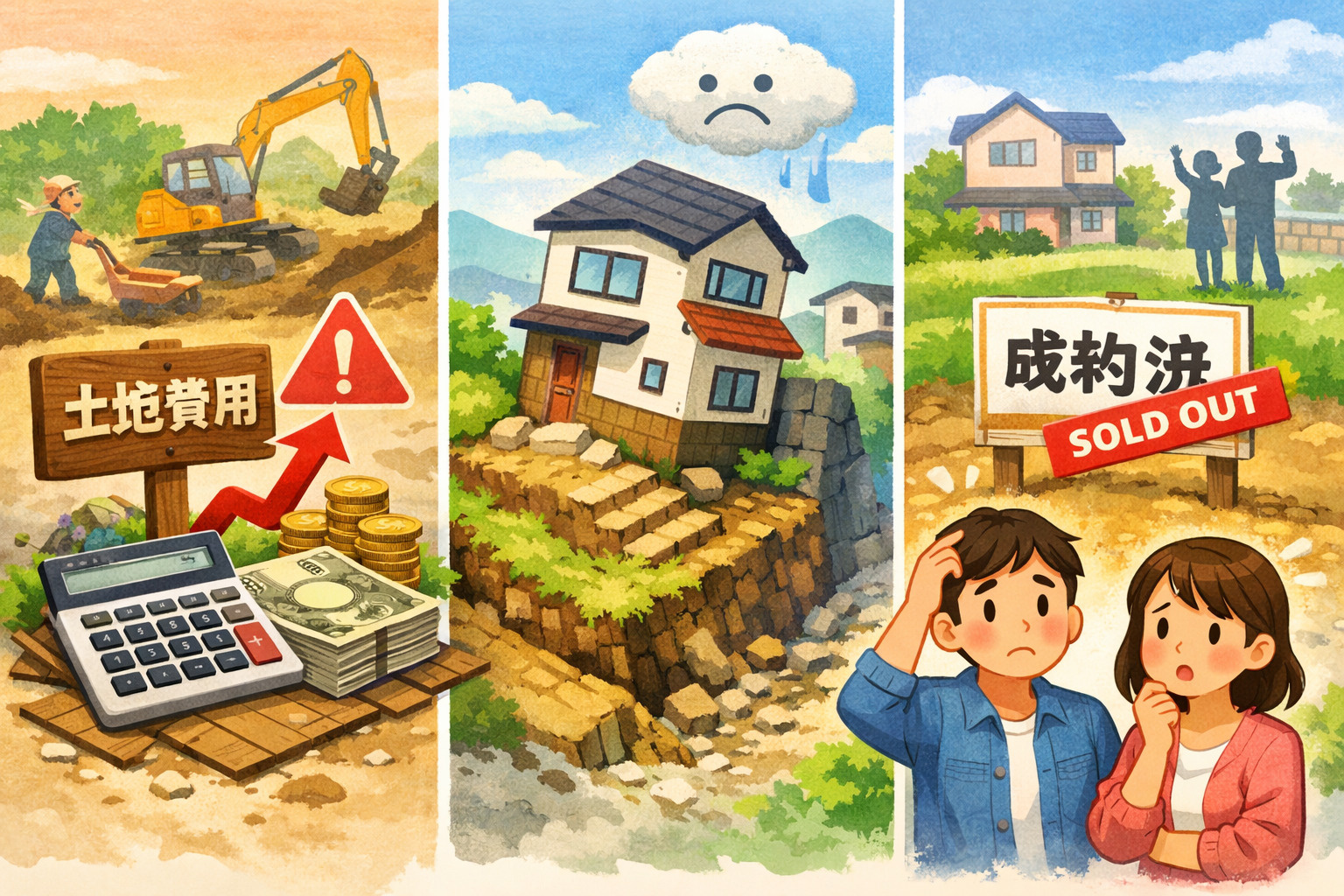 土地から探す人が必ず後悔するポイント3つの画像