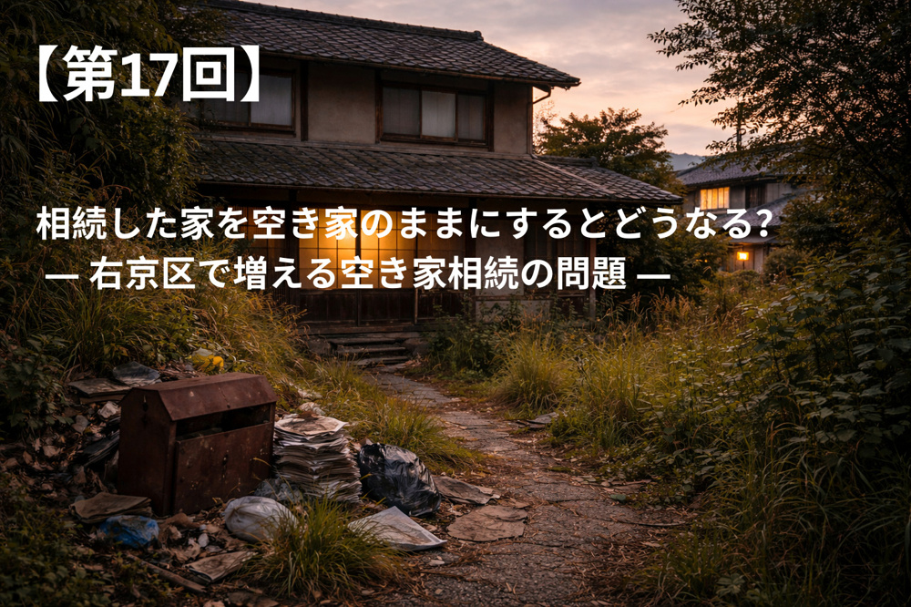 相続した家を空き家のままにするとどうなる？  ― 右京区で増える空き家相続の問題 ―の画像
