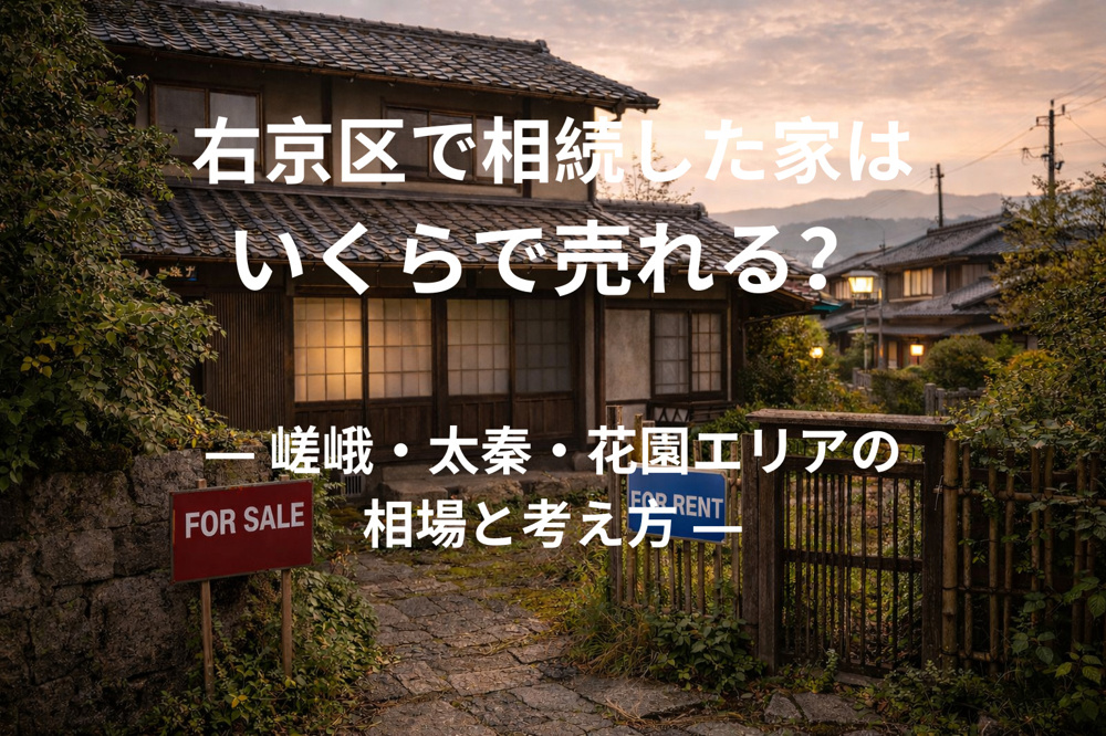 右京区で相続した家はいくらで売れる？  ― 嵯峨・太秦・花園エリアの相場と考え方 ―の画像