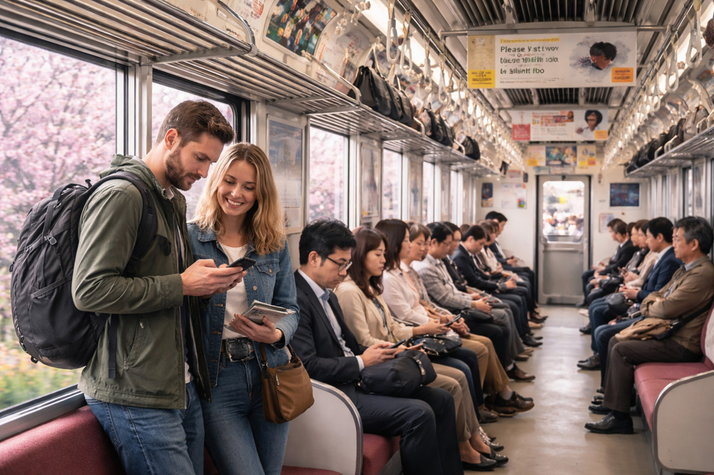 日本の電車マナーと文化の違い — 電車で電話はNG？ —の画像