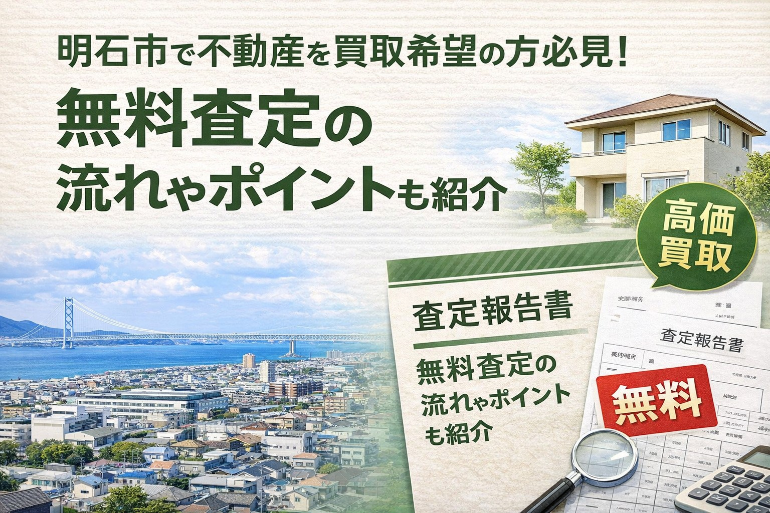 明石市で不動産を買取希望の方必見!無料査定の流れやポイントも紹介の画像