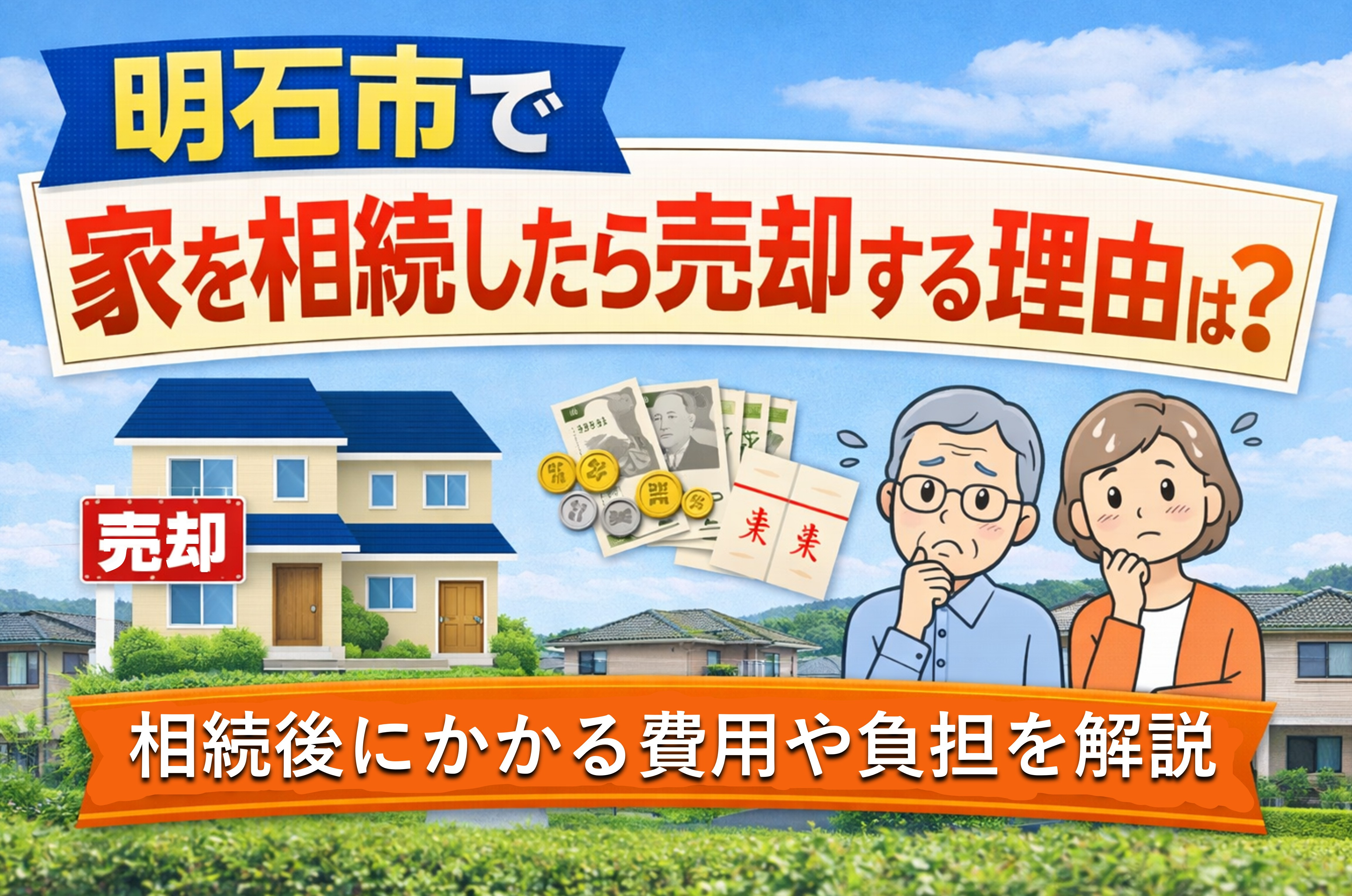 明石市で家を相続して売却する理由とは?相続後にかかる費用や負担を解説の画像