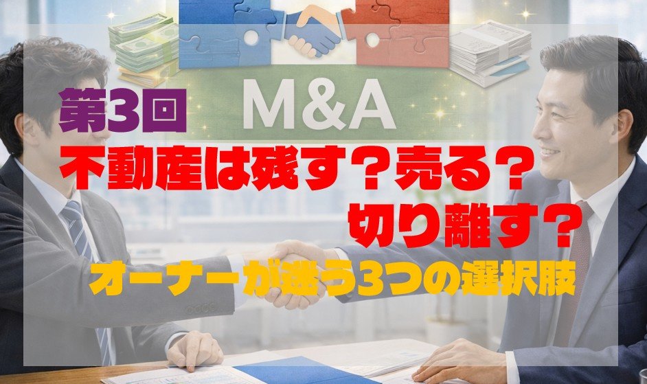 第3回｜不動産は残す？売る？切り離す？オーナーが迷う3つの選択肢の画像