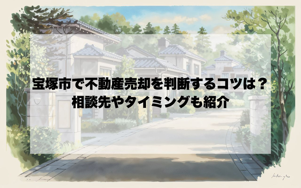 宝塚市で不動産売却を判断するコツは？相談先やタイミングも紹介の画像