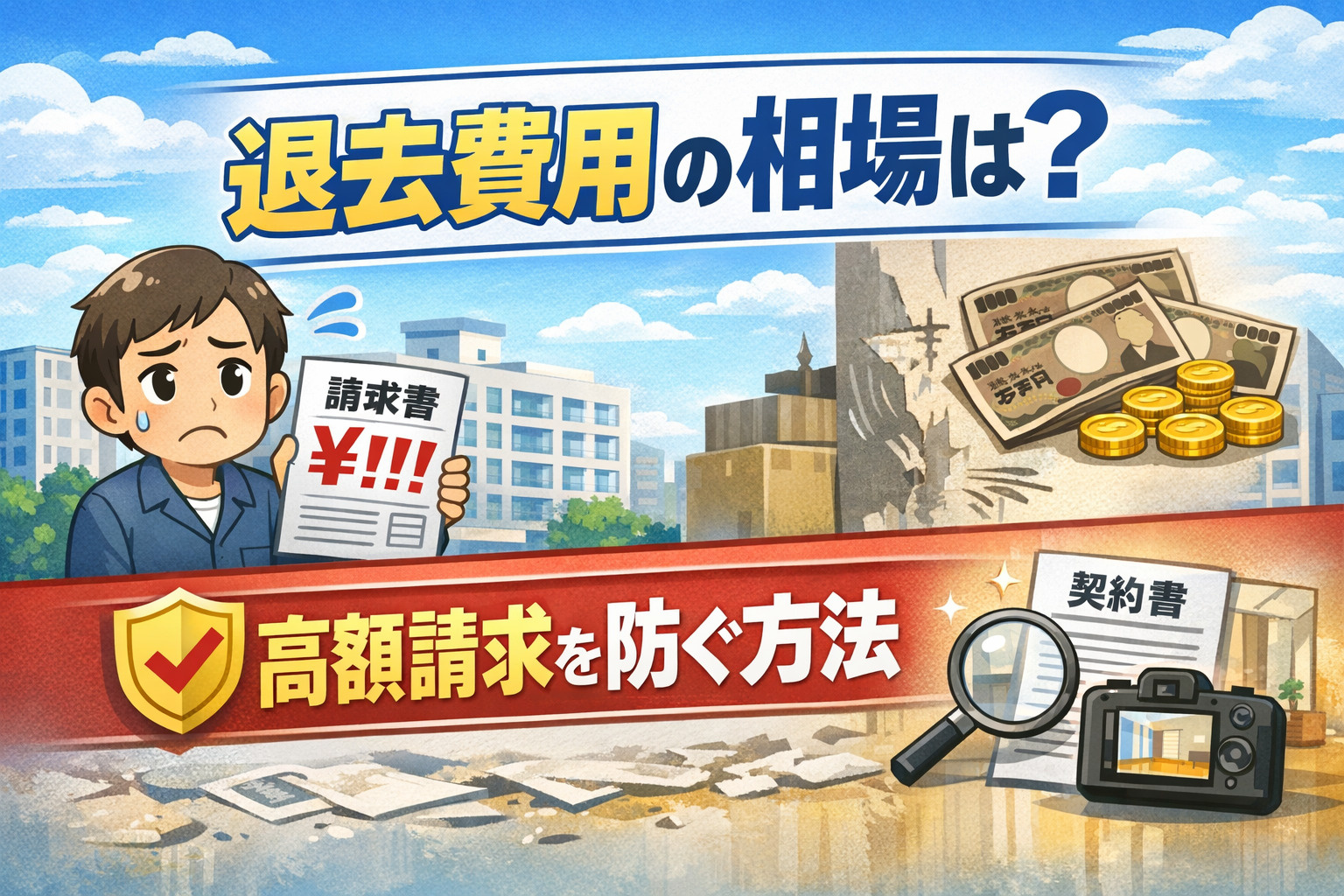 退去費用はいくらかかる？相場と高額請求を防ぐポイントを不動産会社がわかりやすく解説の画像
