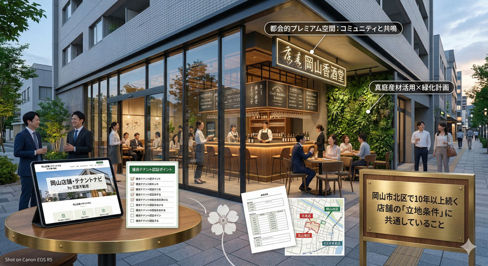 岡山市北区で10年以上続く店舗の「立地条件」に共通していることの画像