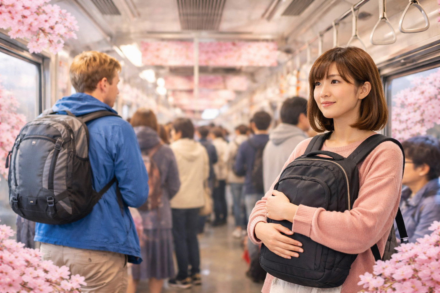  日本の電車マナーと文化の違い — リュックはどう持つ？ —の画像