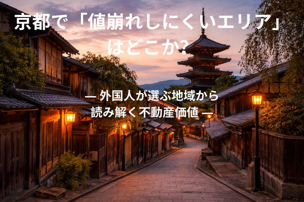 京都で「値崩れしにくいエリア」はどこか？  ― 外国人が選ぶ地域から読み解く不動産価値 ―の画像