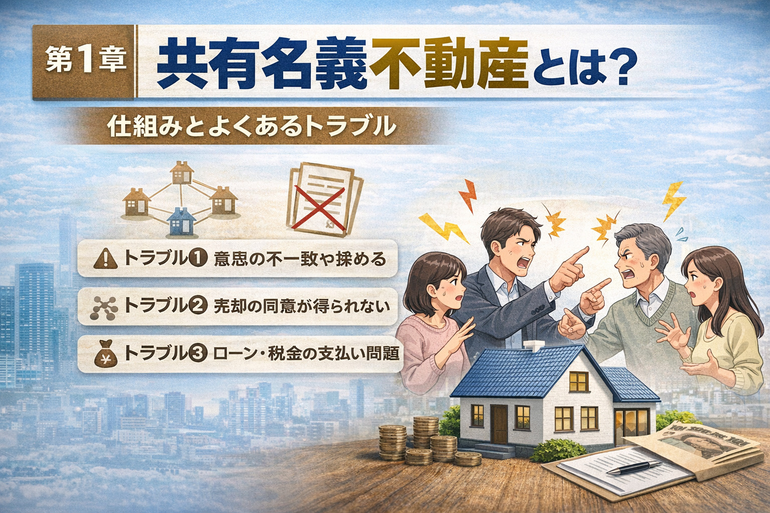 共有名義不動産 トラブル事例