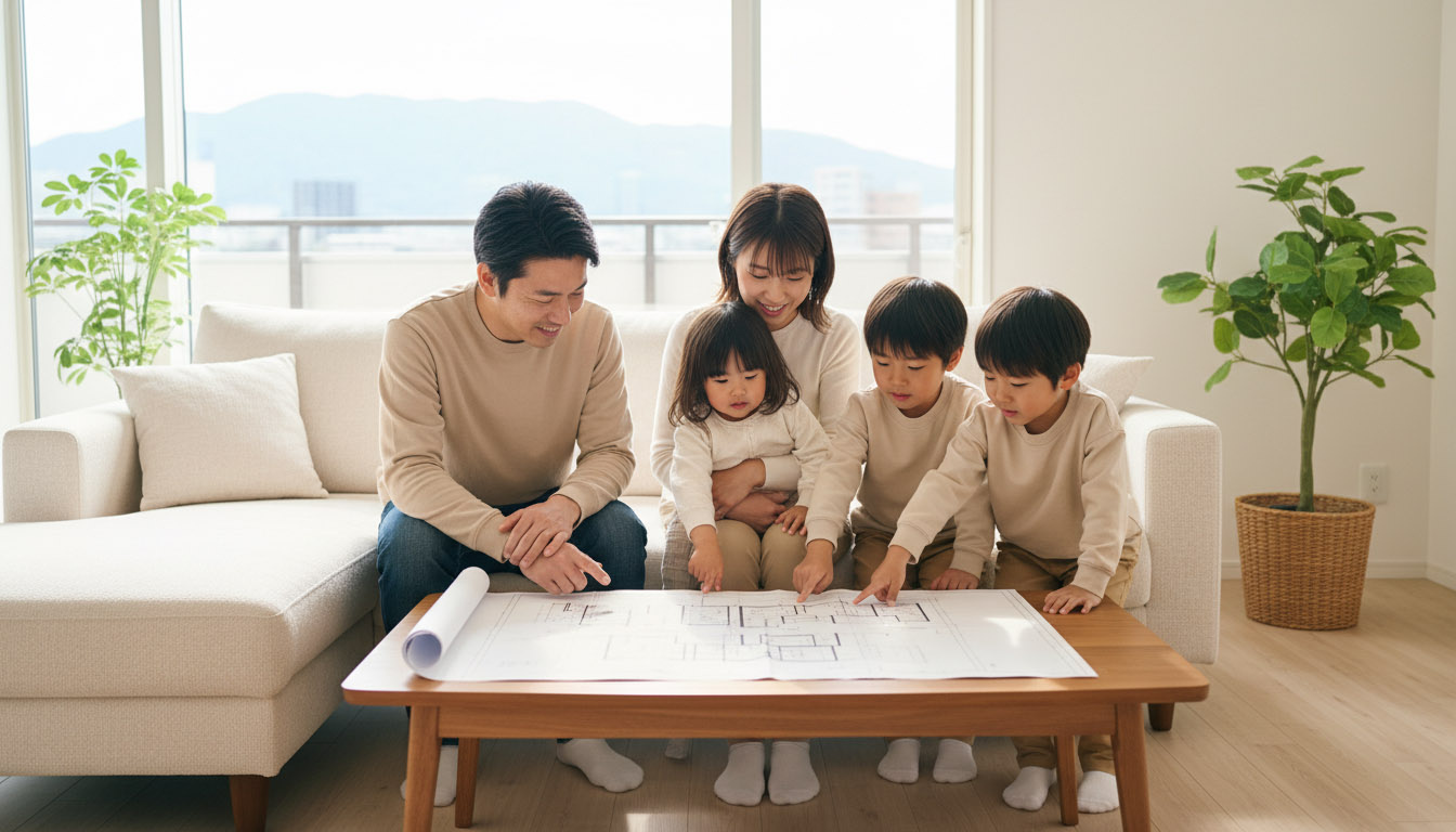 西宮で4LDKがない！3人兄弟向け3LDKリノベ間取り術の画像