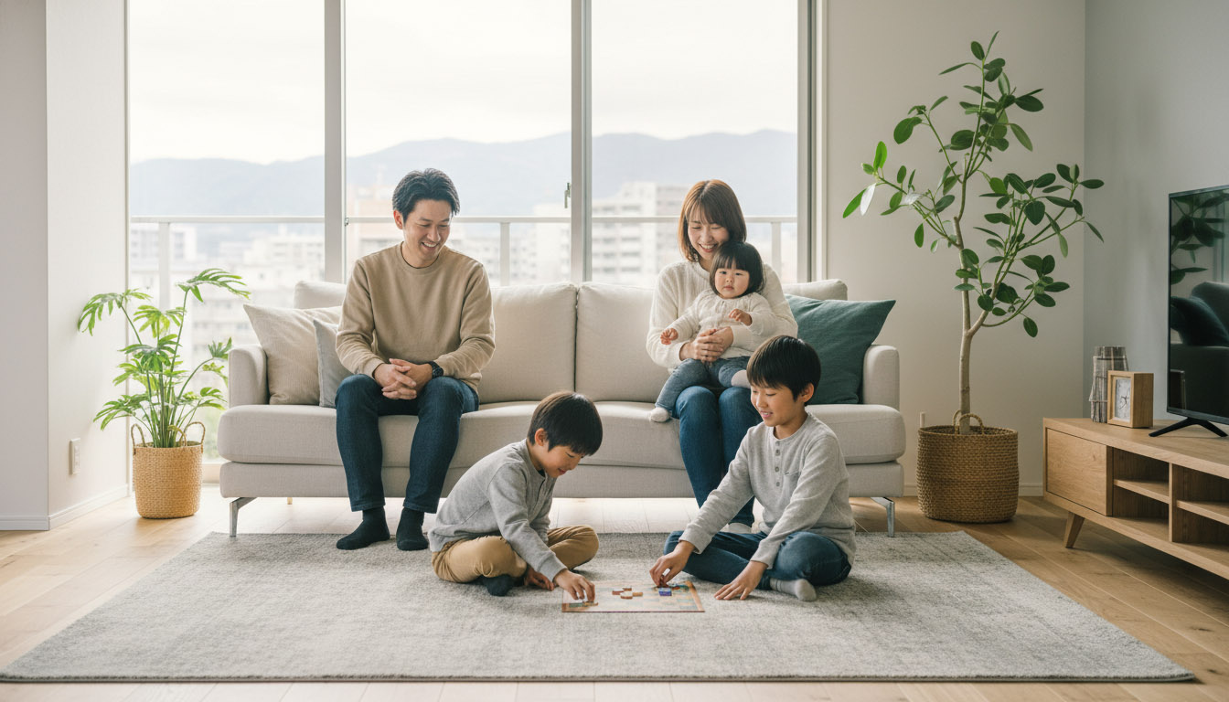 リノベーションで理想の住まいを手に入れ、西宮での暮らしを楽しむ家族
