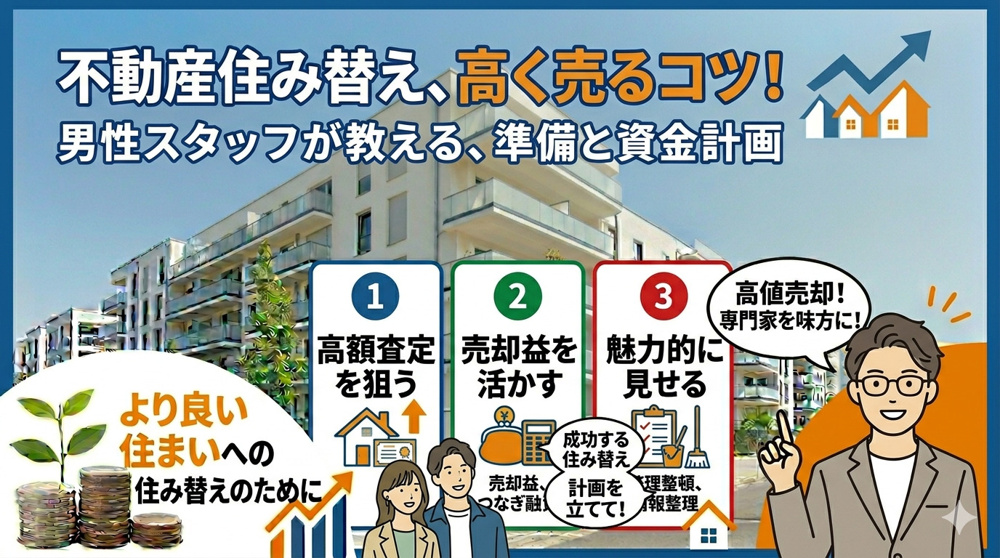不動産の住み替えで高く売るコツは何？成功するための準備や資金計画も解説の画像