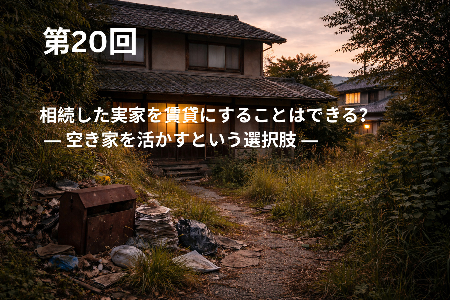 相続した実家を賃貸にすることはできる？  ― 空き家を活かすという選択肢 ―の画像
