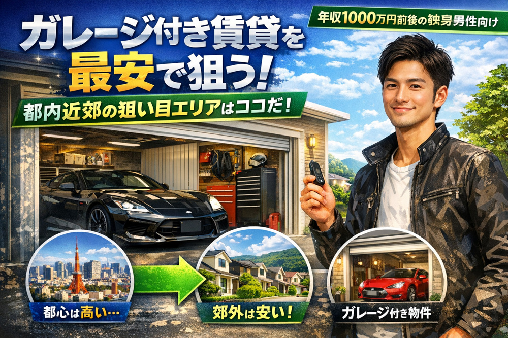 ガレージ付き賃貸を安く借りる 都内近郊の狙い目エリアとはの画像