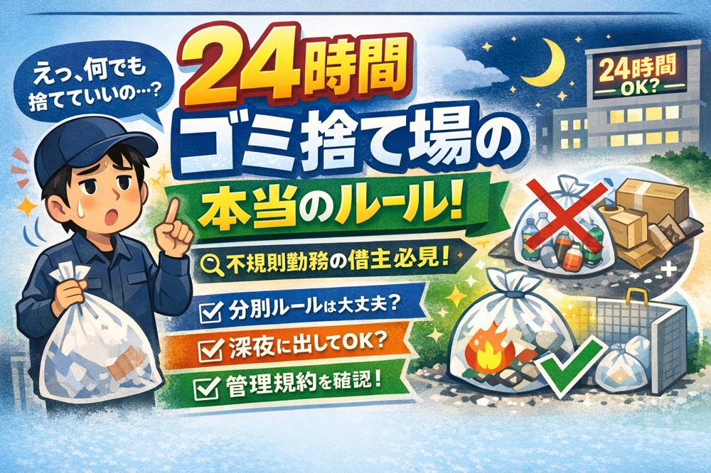 24時間ゴミ捨て場の本当のルールとは？ 不規則勤務の借主が知るべき注意点の画像