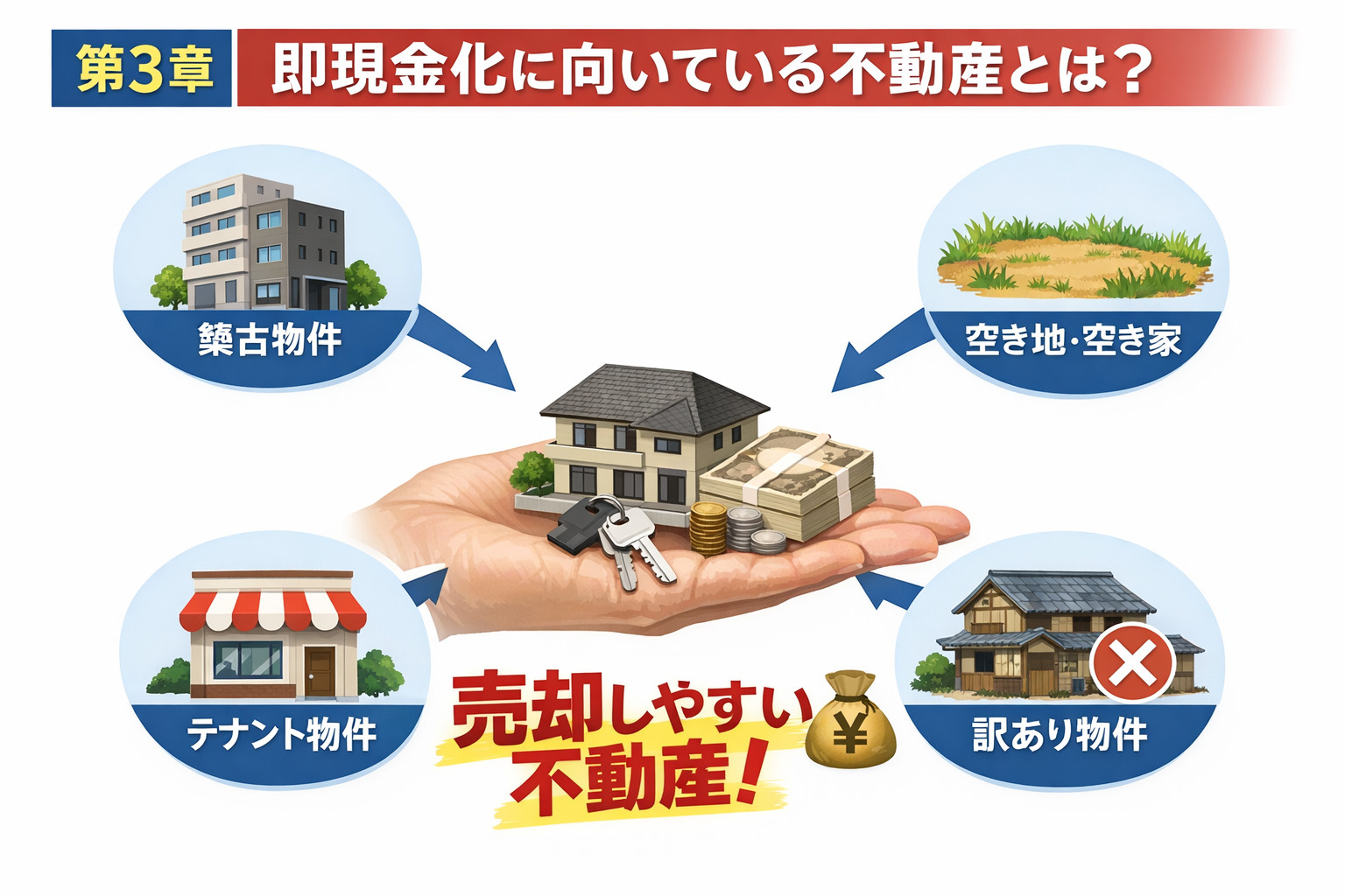 即現金化に向いている不動産を解説する画像