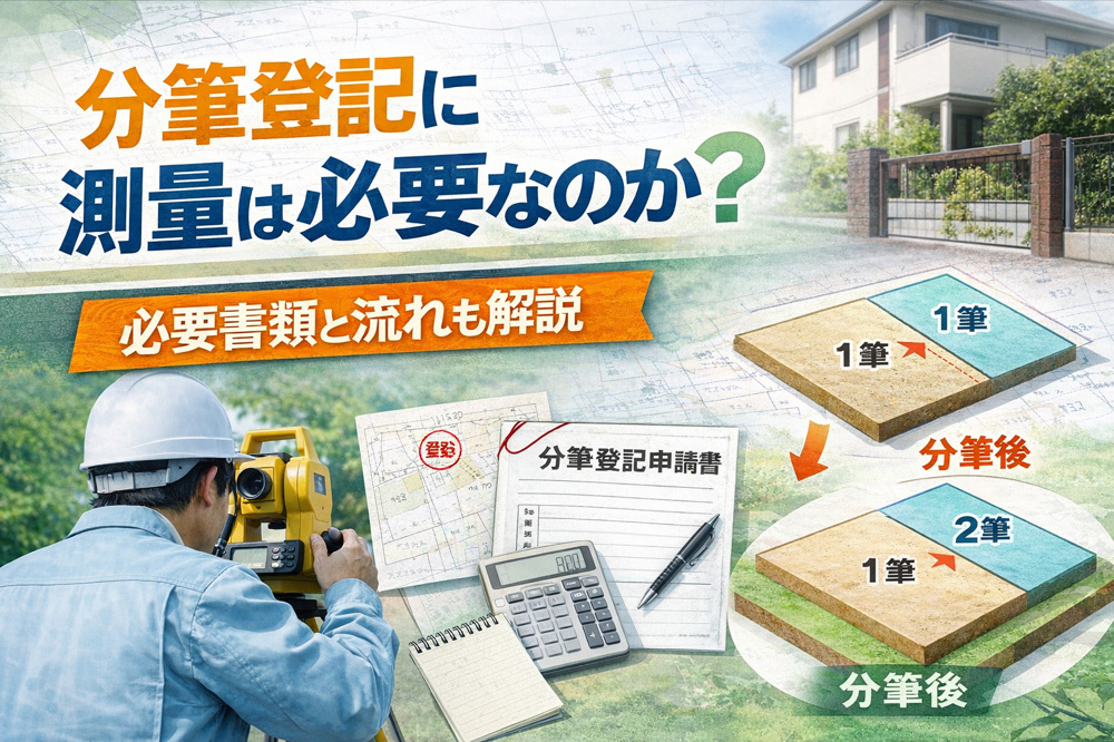 分筆登記に測量は必要なのか？必要書類と流れも解説の画像
