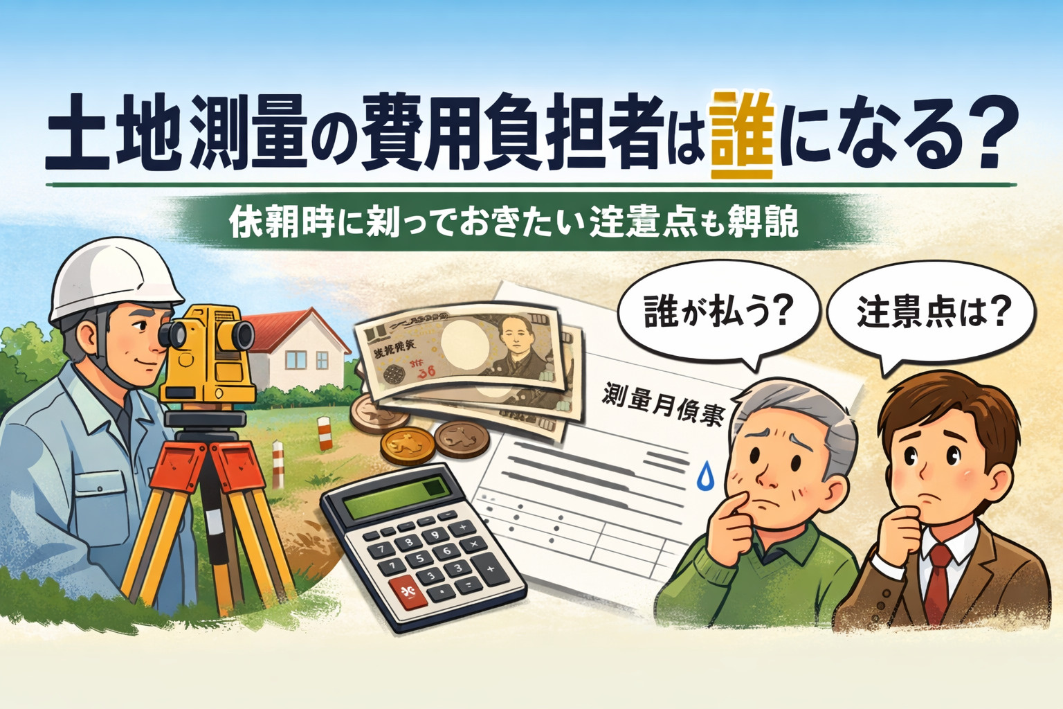 土地測量の費用負担者は誰になる？依頼時に知っておきたい注意点も解説の画像