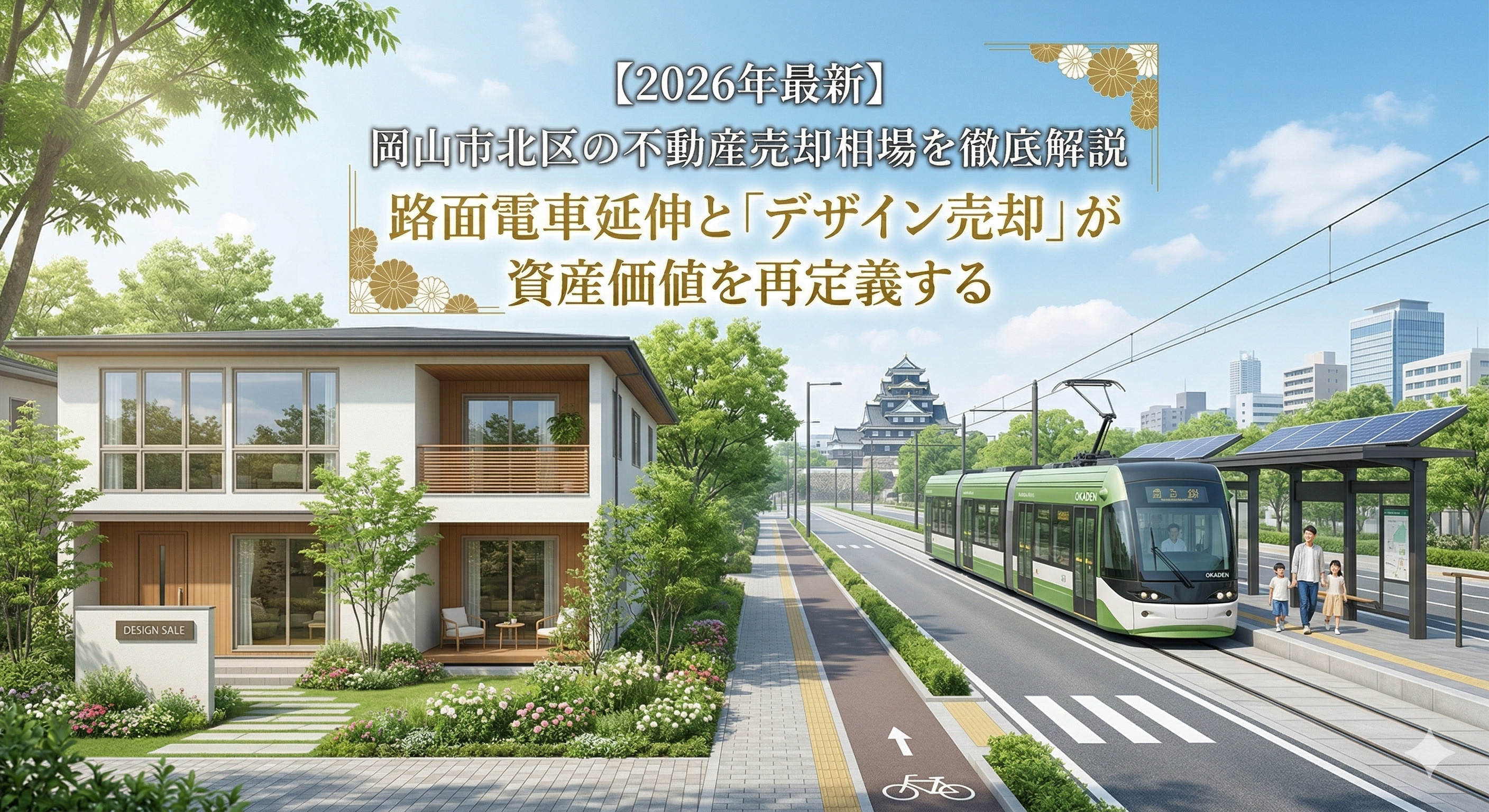 【2026年最新】岡山市北区の不動産売却相場を徹底解説｜路面電車延伸と「デザイン売却」が資産価値を再定義するの画像