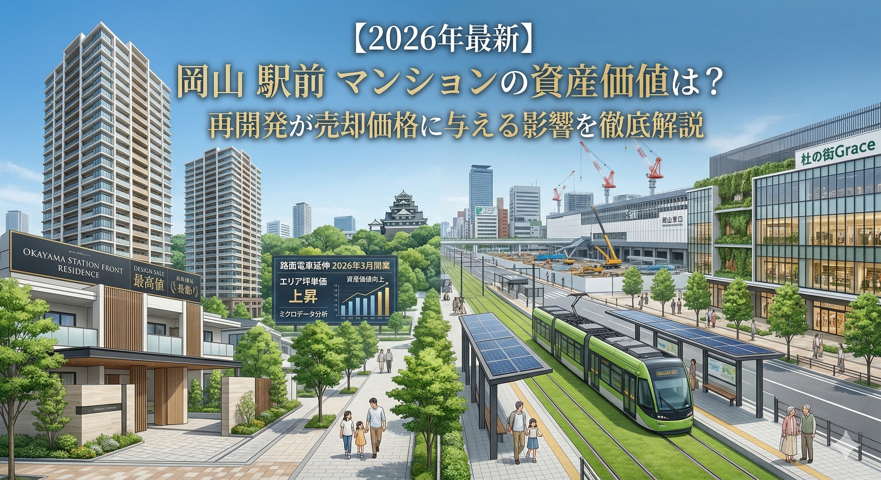 岡山駅前マンションの資産価値は？ 再開発が売却価格に与える影響を徹底解説の画像