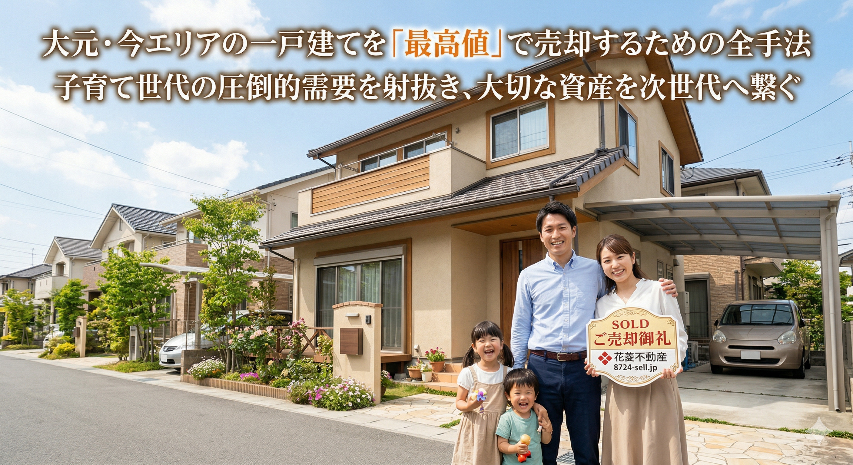大元・今エリアの一戸建てを 「最高値」で売却するための全手法 子育て世代の圧倒的需要を射抜き、大切な資産を次世代へ繋ぐの画像