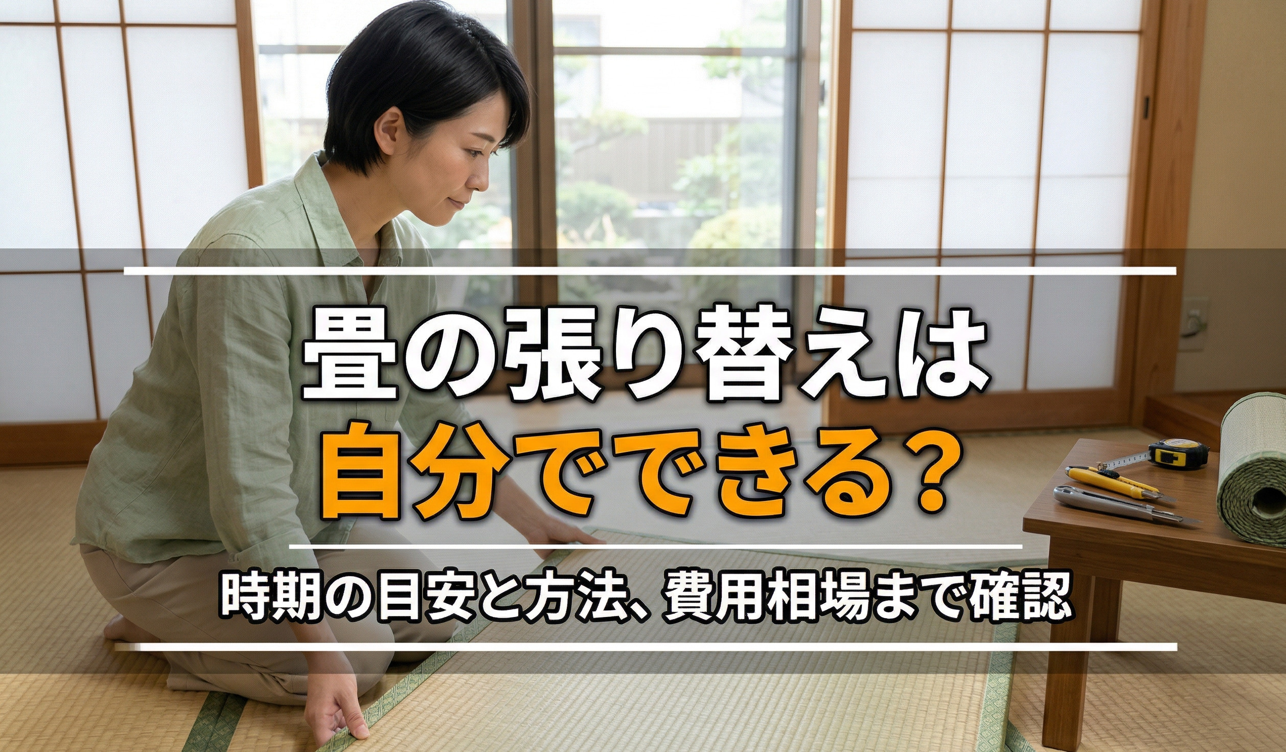 畳の張り替えは自分でできる？時期の目安と方法、費用相場まで確認