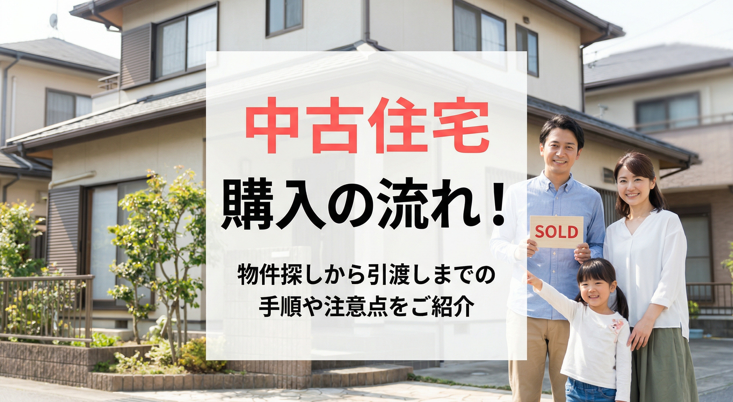中古住宅購入の流れ！物件探しから引渡しまでの手順や注意点をご紹介の画像