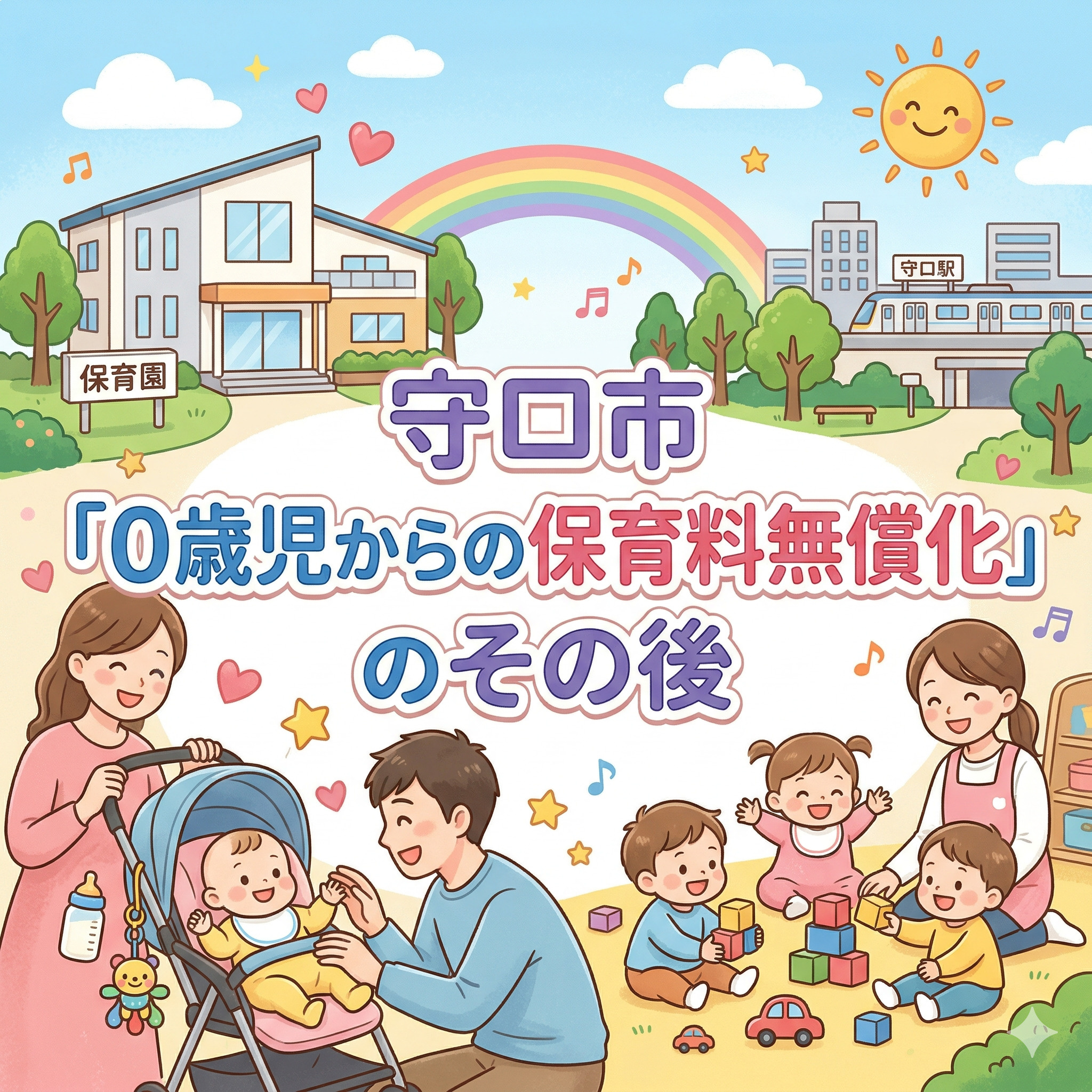 守口市「0歳児からの保育料無償化」のその後。の画像