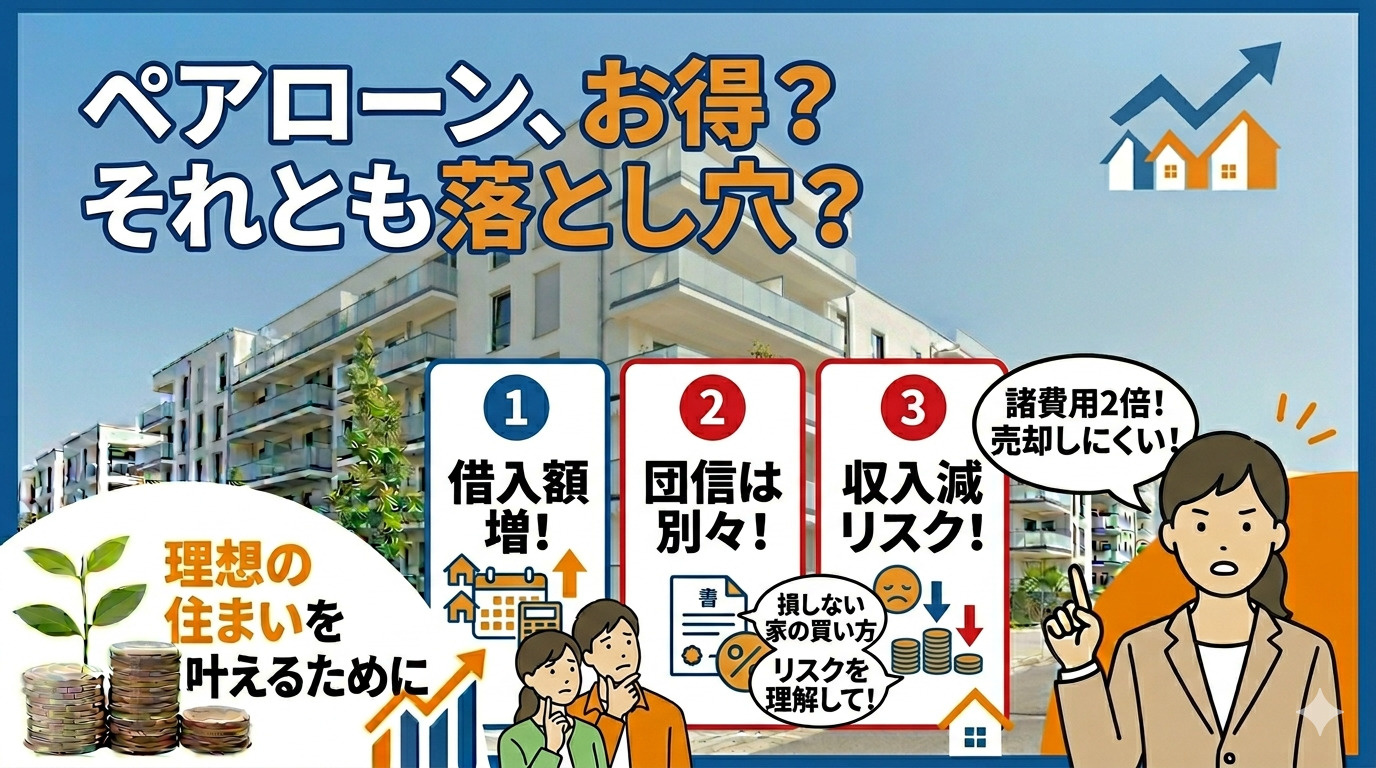 初めての購入、ペアローンで後悔しないためにの画像