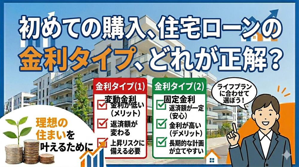 初めての購入、住宅ローンの金利タイプ、どれが正解？の画像