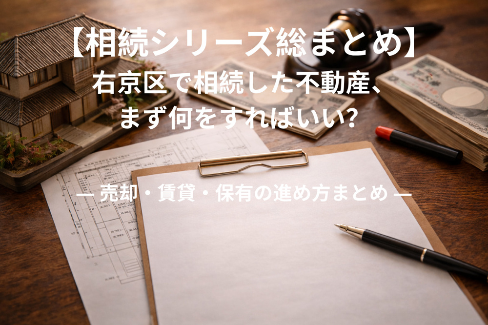 右京区で相続した不動産、まず何をすればいい？ ― 売却・賃貸・保有の進め方まとめ ―の画像