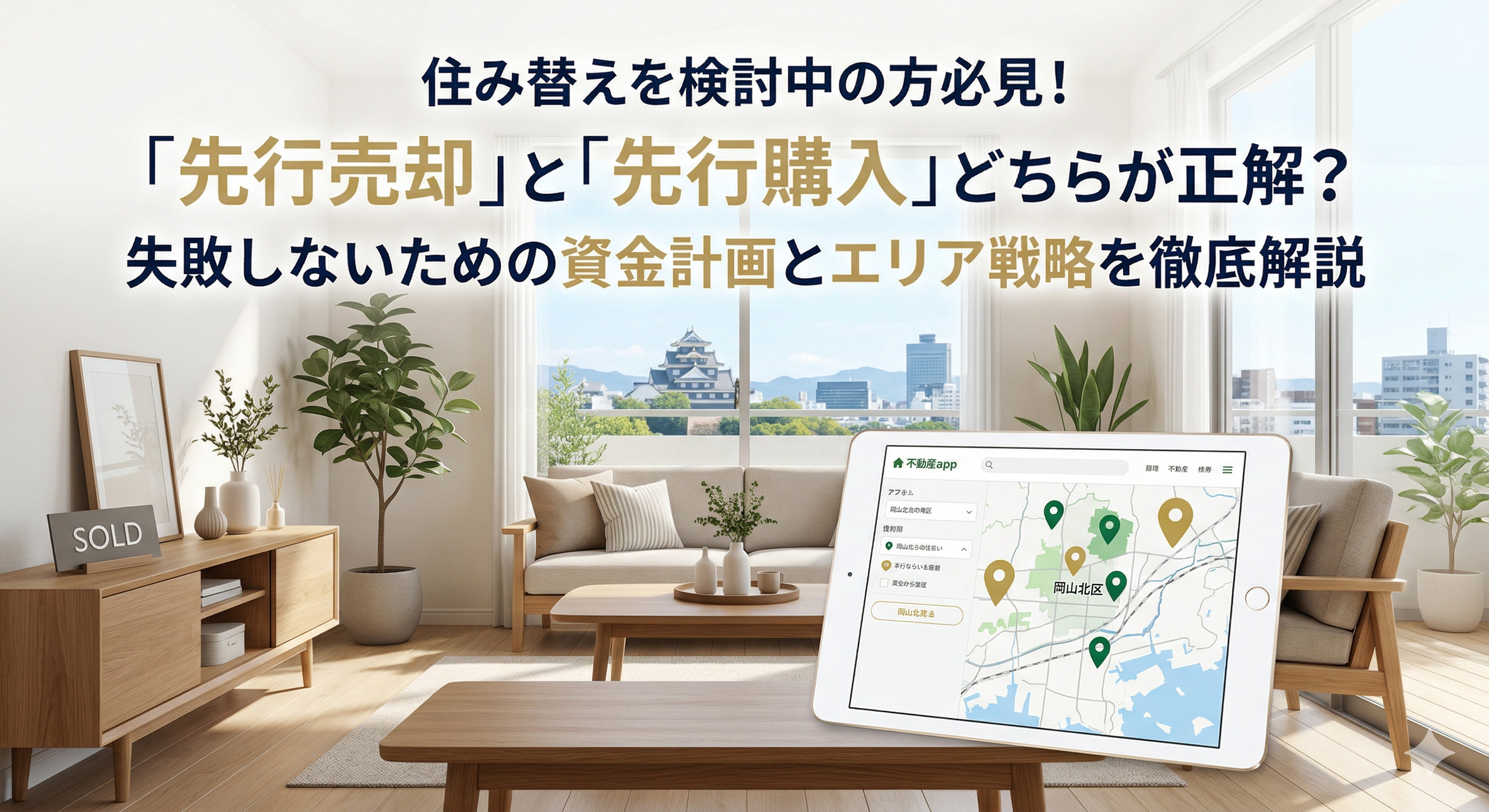 住み替えを検討中の方必見！ 「先行売却」と「先行購入」どちらが正解？ 失敗しないための資金計画とエリア戦略を徹底解説の画像