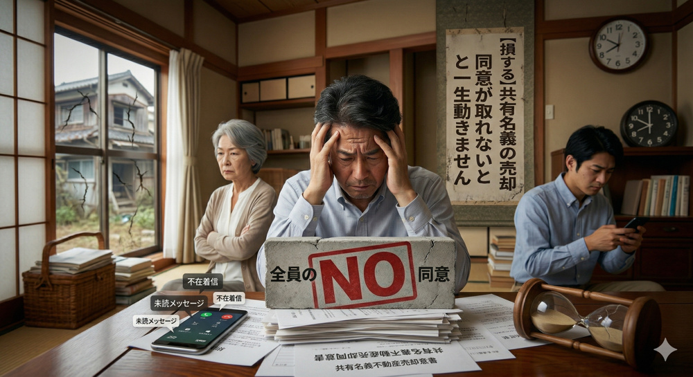 【損する】共有名義の売却、同意が取れないと一生動きませんの画像