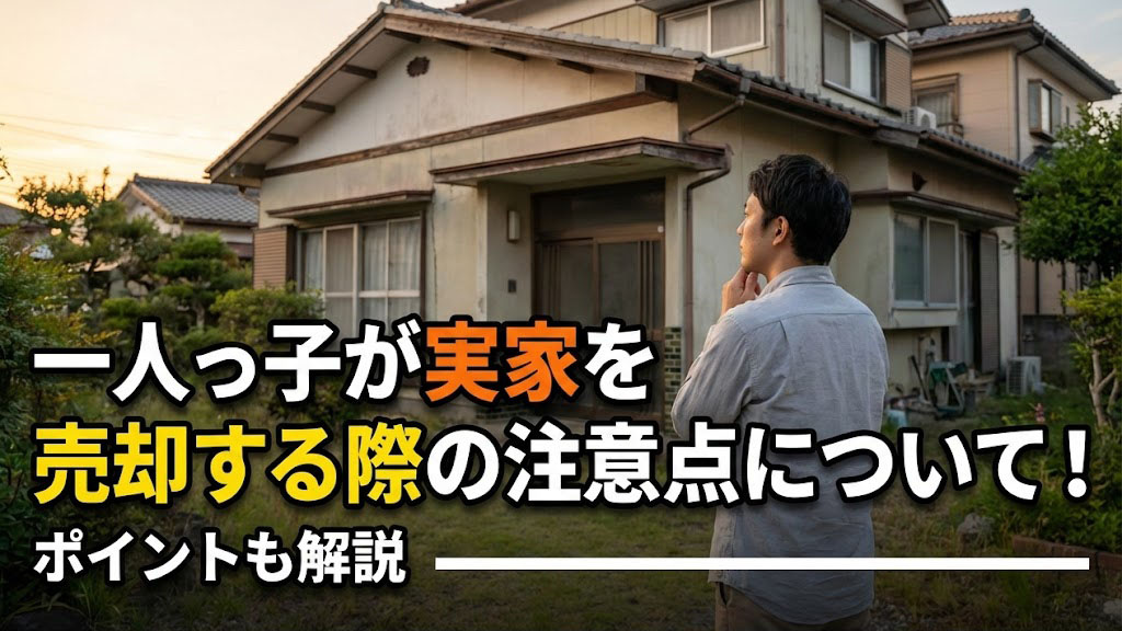 一人っ子が実家を売却する際の注意点について！ポイントも解説