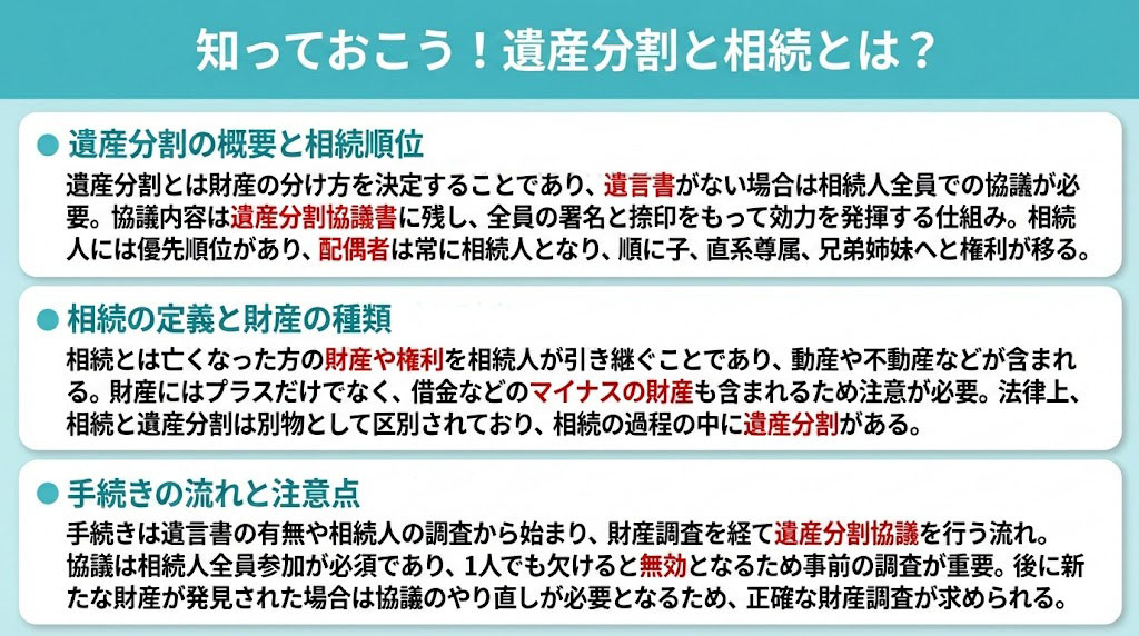 知っておこう！遺産分割と相続とは？