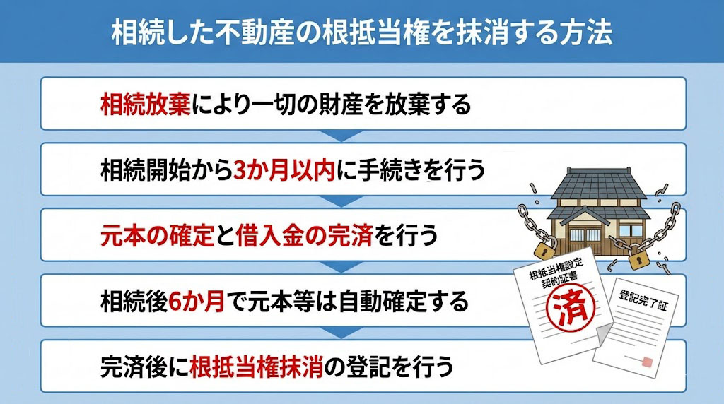 相続した不動産の根抵当権を抹消する方法