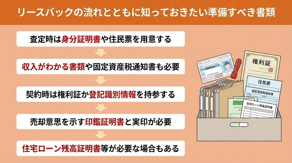 リースバックの流れとともに知っておきたい準備すべき書類