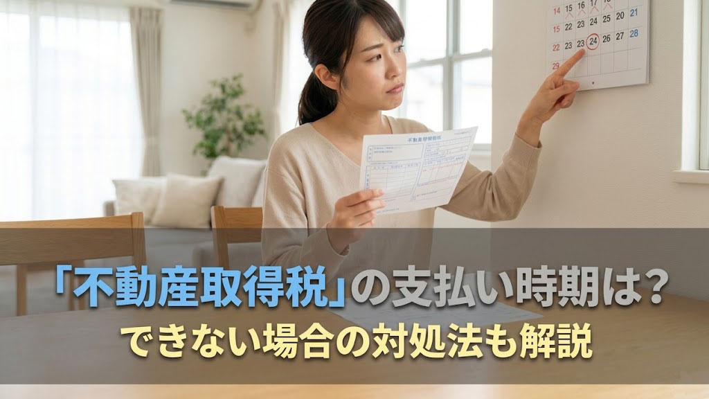 不動産取得税の支払い時期は？できない場合の対処法も解説の画像