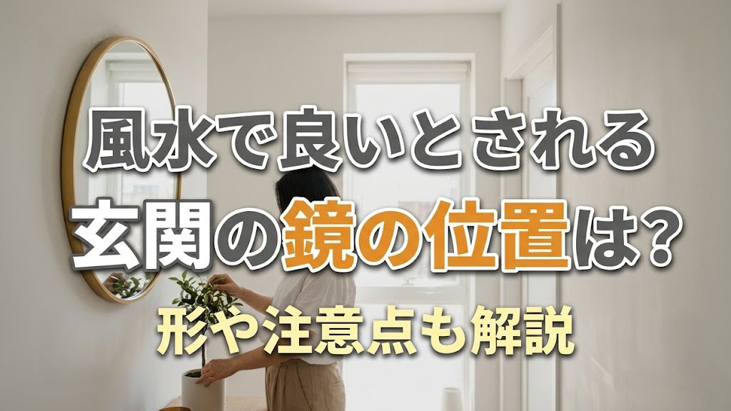 風水で良いとされる玄関の鏡の位置は？形や注意点も解説の画像
