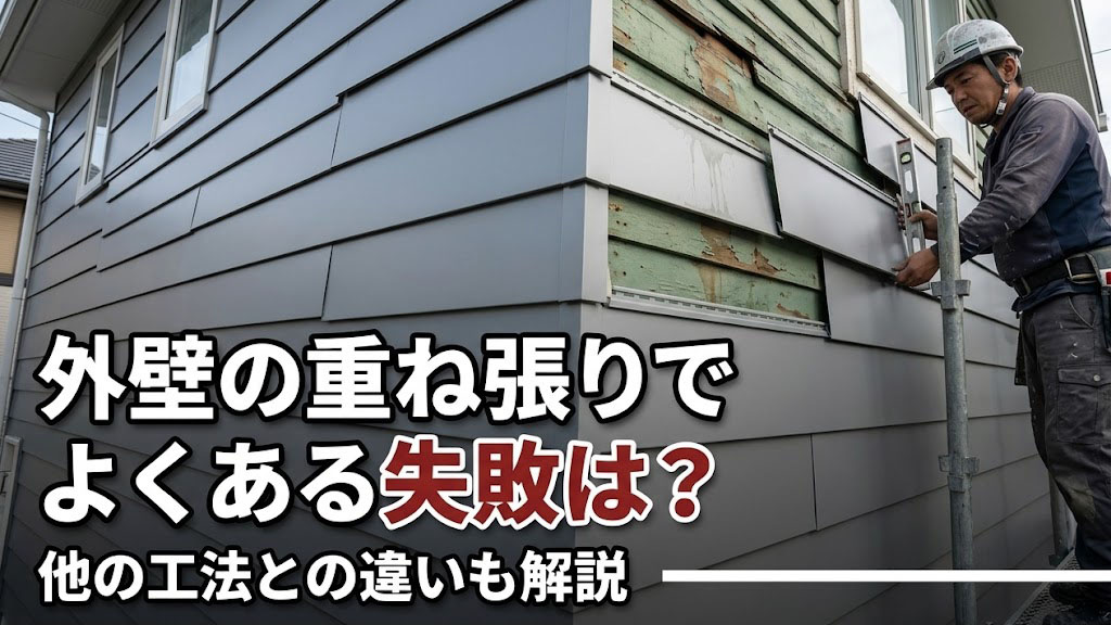 外壁の重ね張りでよくある失敗は？他の工法との違いも解説の画像