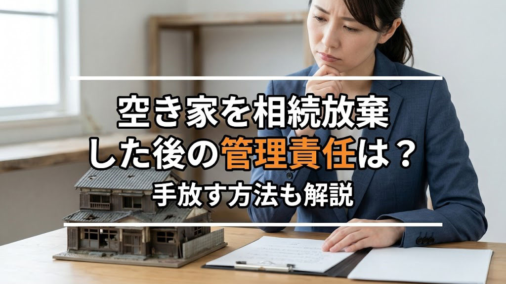 空き家を相続放棄した後の管理責任は？手放す方法も解説の画像