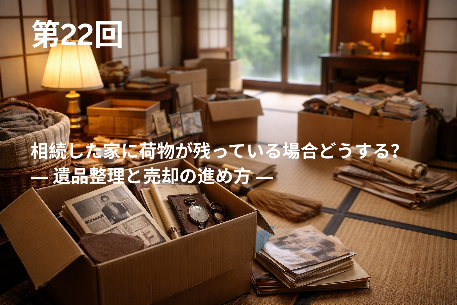 相続した家に荷物が残っている場合どうする？ ― 遺品整理と売却の進め方 ―の画像