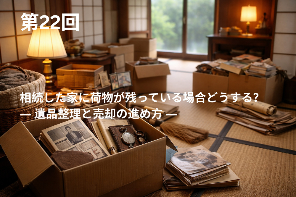 相続した家に荷物が残っている場合どうする？ ― 遺品整理と売却の進め方 ―の画像