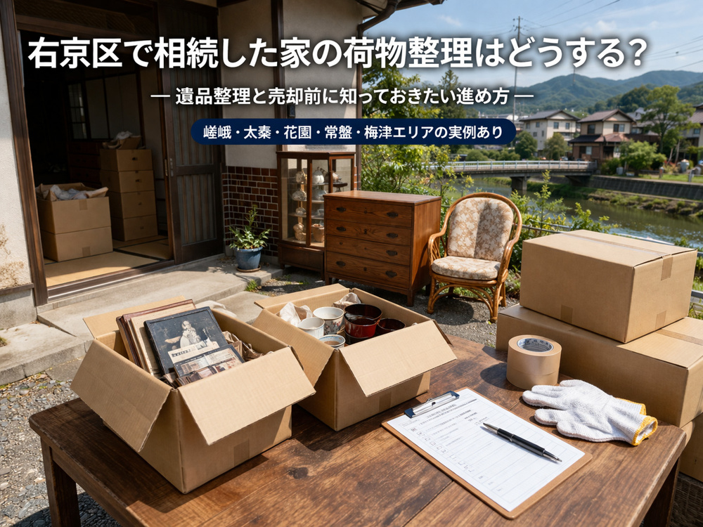 右京区で相続した家の荷物整理はどうする？  ― 遺品整理と売却前に知っておきたい進め方 ―の画像