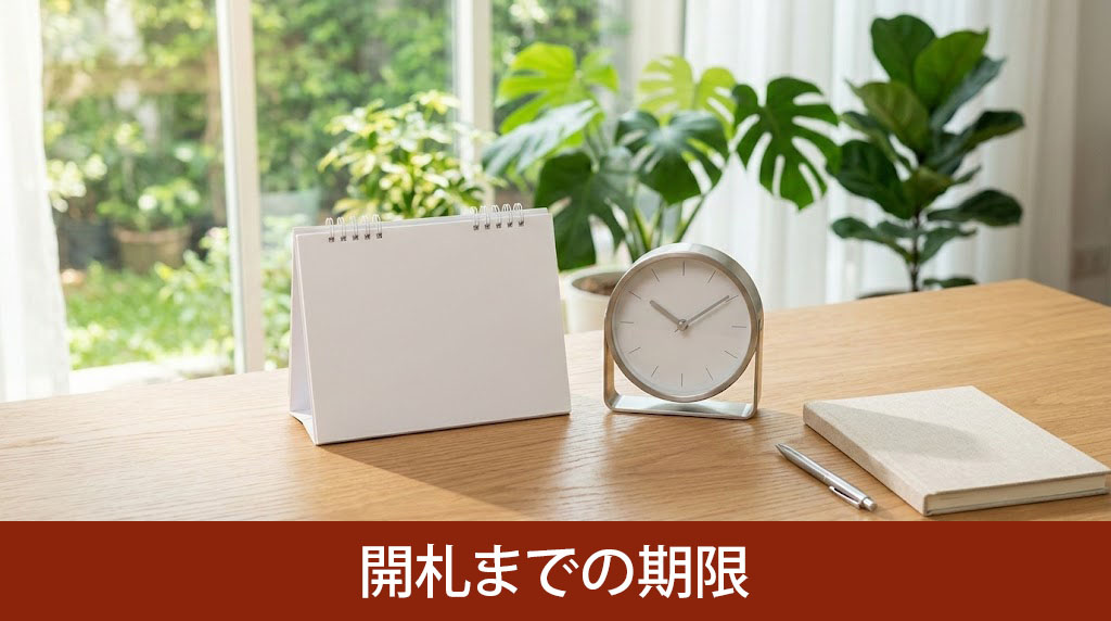 開札までの期限はいつ？