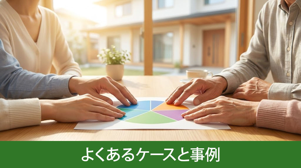 持分割合が発生するよくあるケースと事例