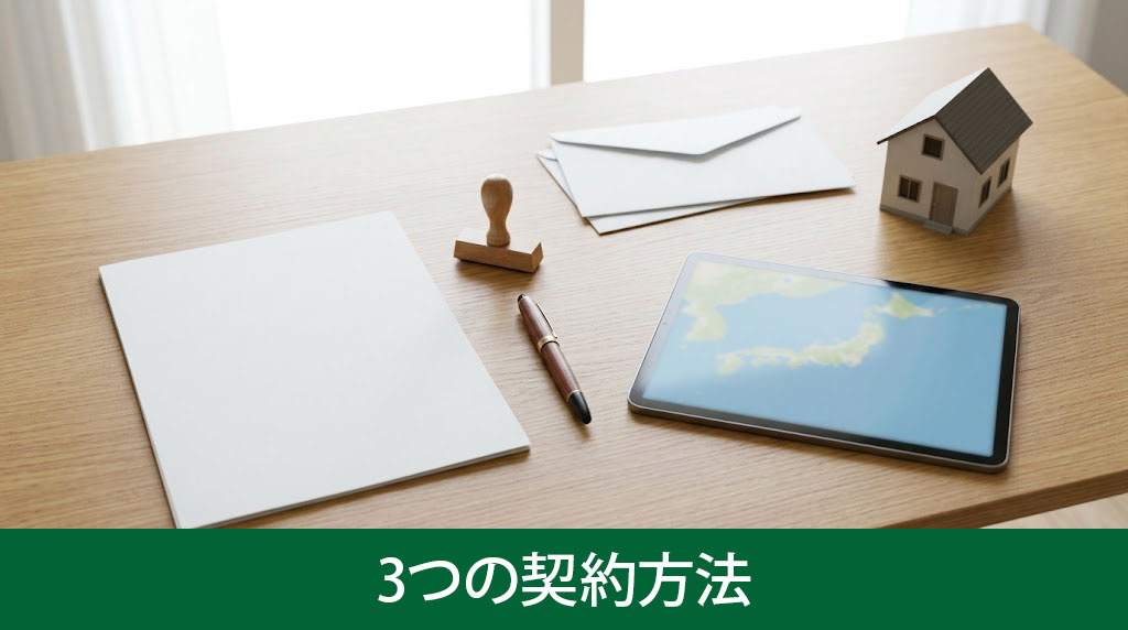 遠方にある不動産を売却する3つの契約方法