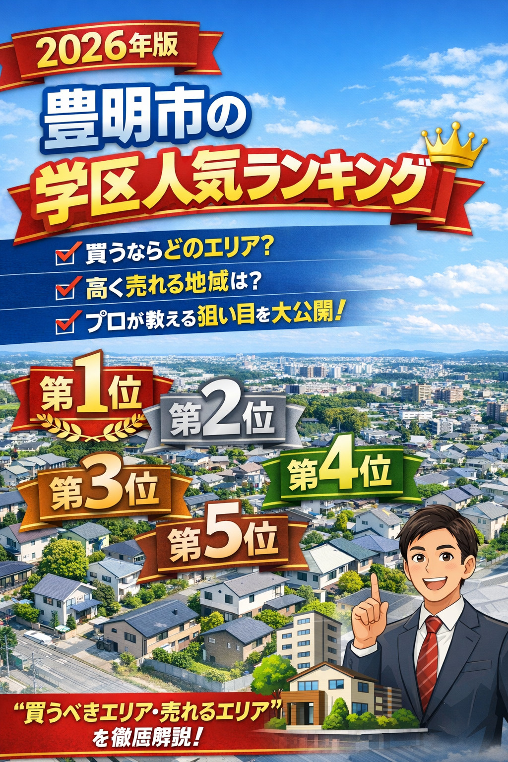 【2026年版】豊明市の学区人気ランキング｜不動産のプロが教える“買うべきエリア・売れるエリア”の画像