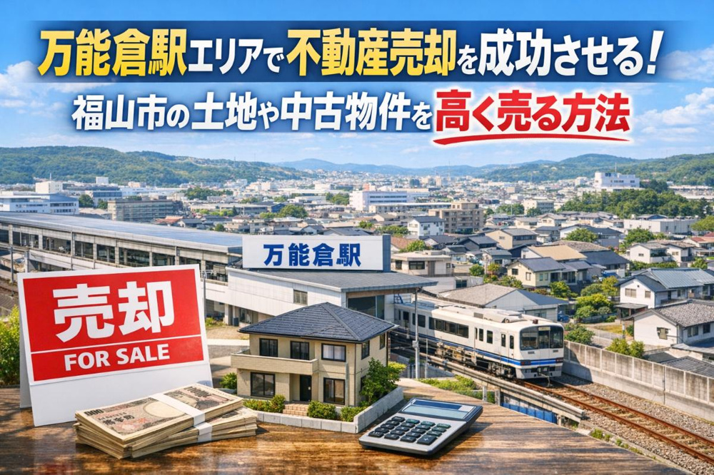 万能倉駅エリアで不動産売却を成功させる！福山市の土地や中古物件を高く売る方法と最新相場ガイドの画像